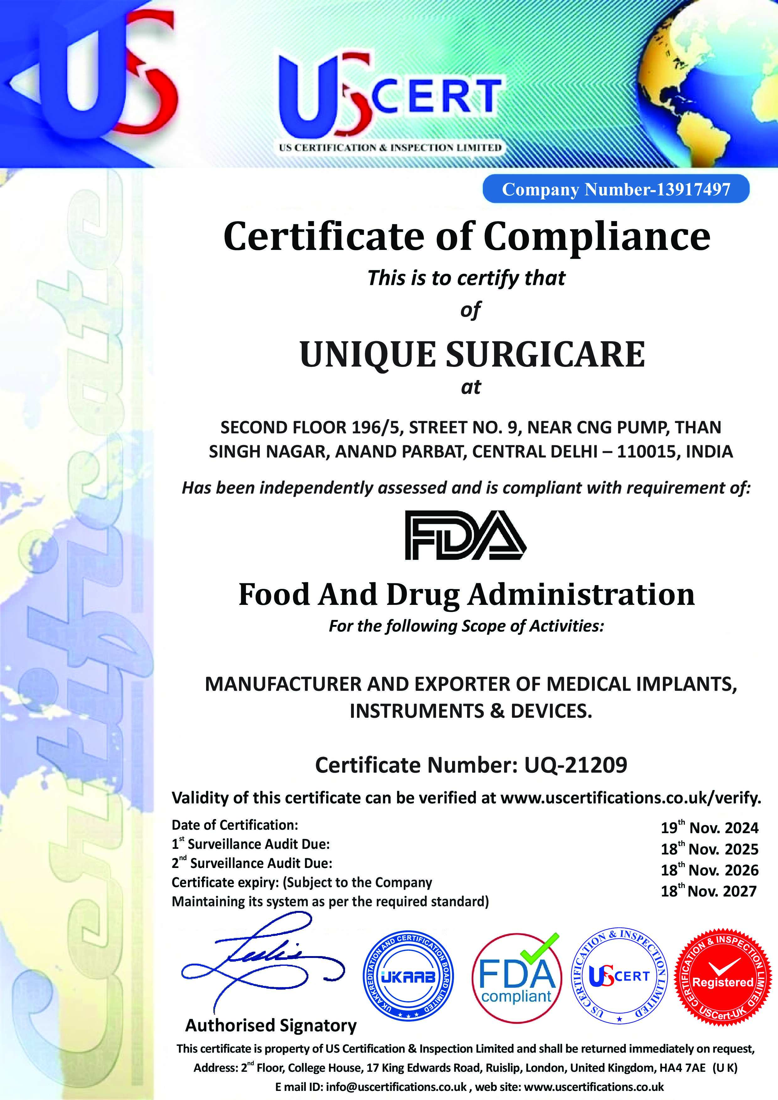 Certificate of Compliance